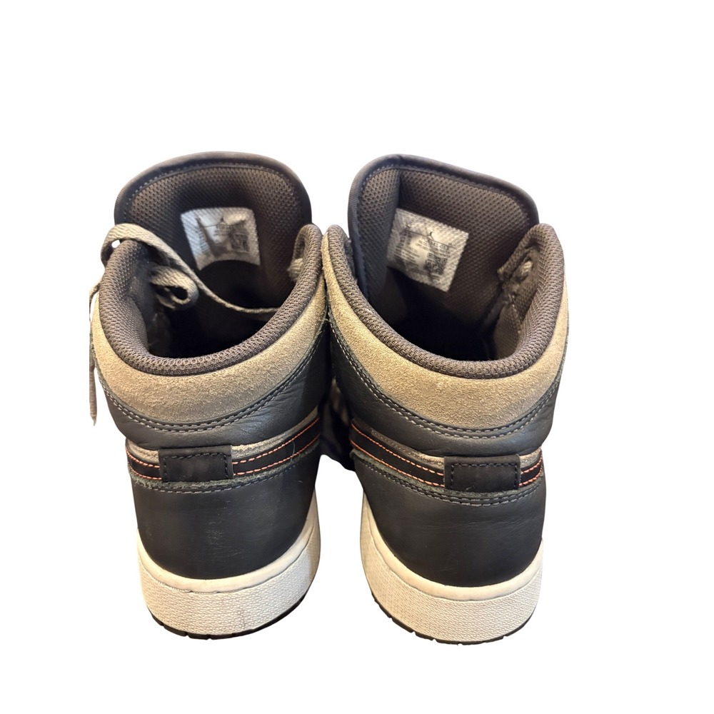 Air Jordan 1 Mid SE Night Stadium GS 7Y Gray Black FQ8341-017 Sneakers - Picture 3 of 8